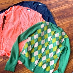 LOT of 3 J Crew button up sweaters